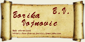 Borika Vojnović vizit kartica